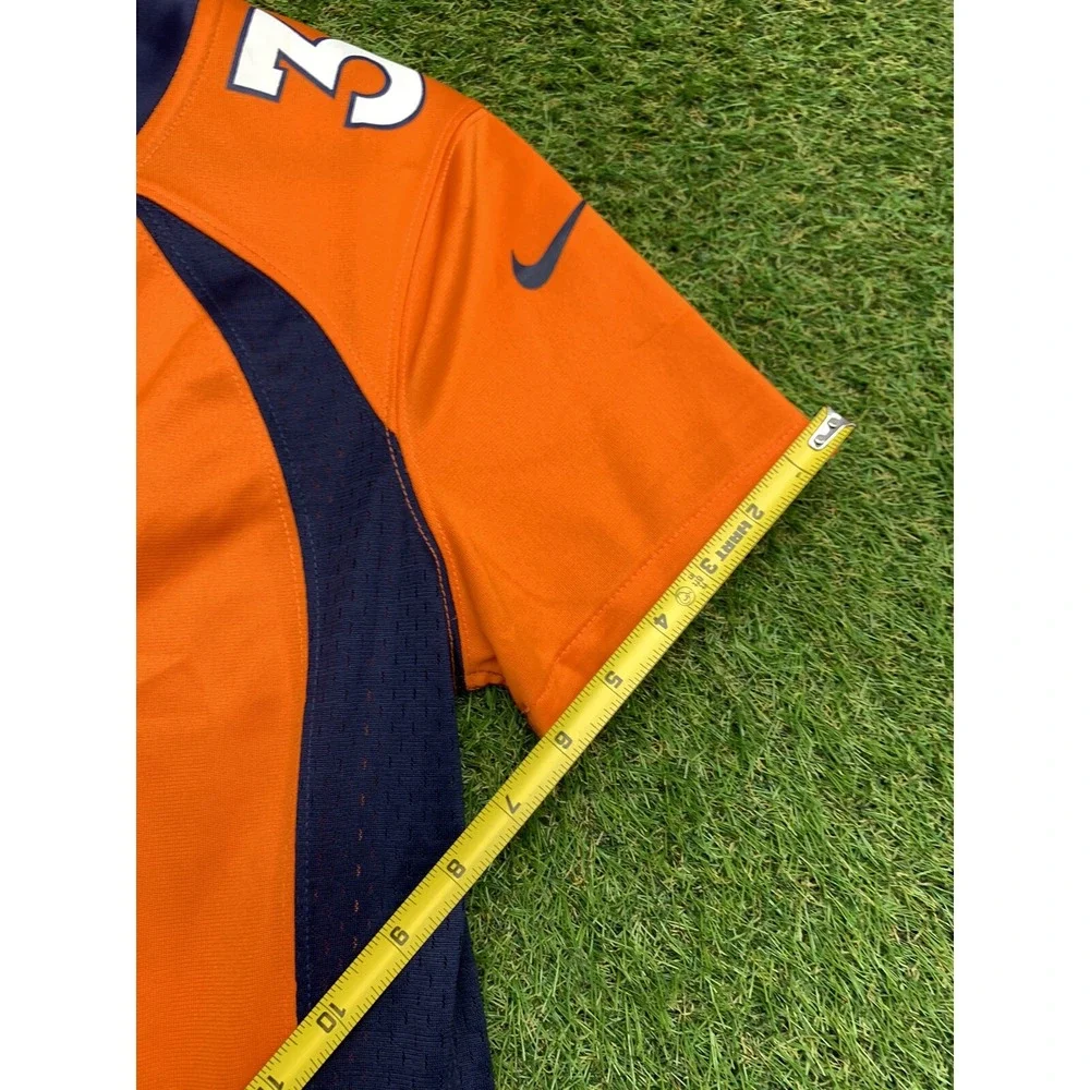 Denver Broncos Nike Jersey Mens Small #3 Russell Wilson NFL On Fit Orange
